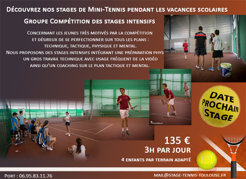 Stages Enfants Groupe Competition Tennis Toulouse 31 - Formation Tennis Toulousain Stages - Enfant - Adolescent